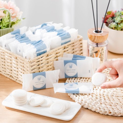 Kacctyen 600 Pcs 0.35oz Mini Bar Soap Bulk Individually Wrapped Bulk Hand Hotel Soap Bars Travel Size Toiletries for Guest Hotel Bathroom Vacation Rentals