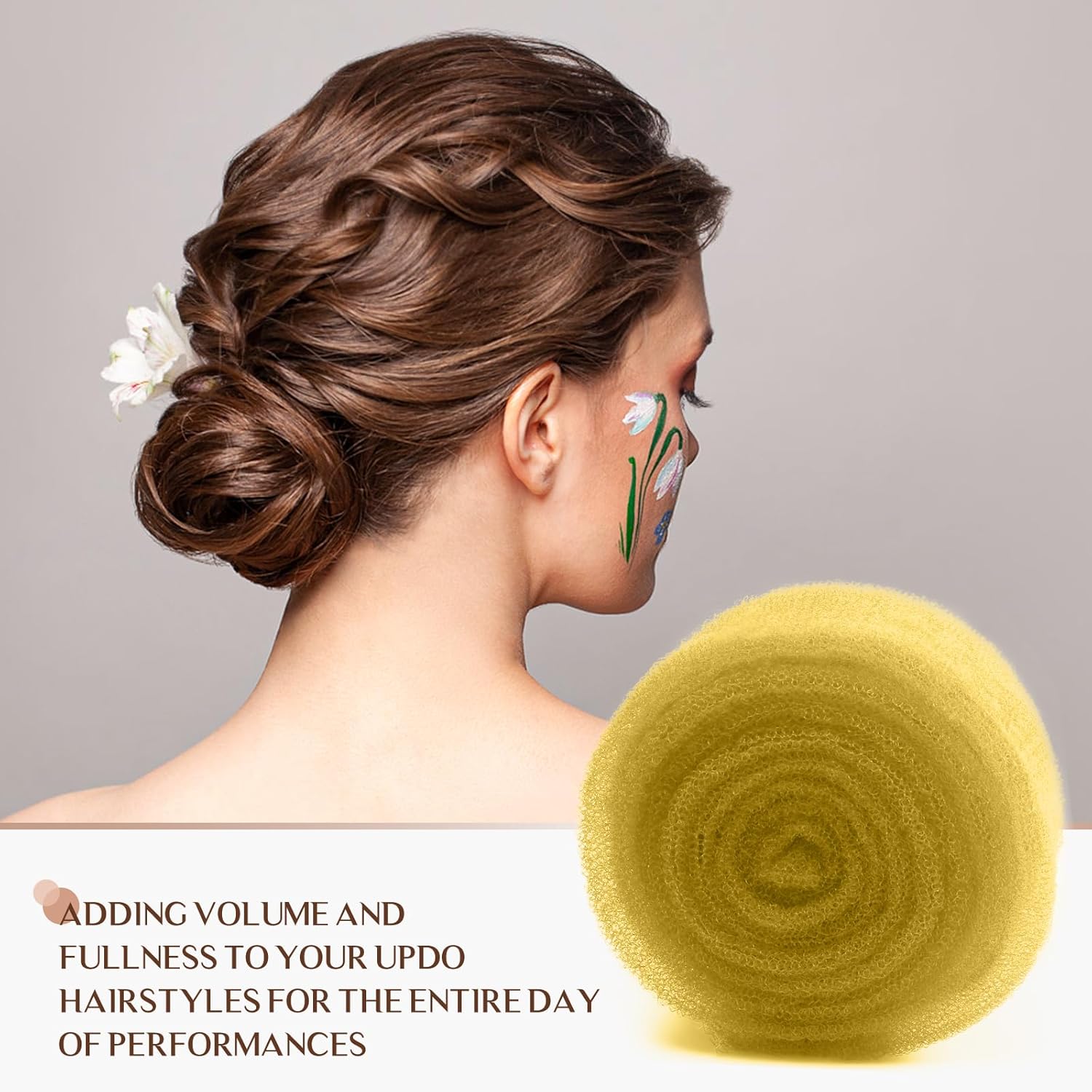 YGQQOY Hair Padding - Volume Insert for Elegant Updos | Gold Hair Sponge for All Hair Types