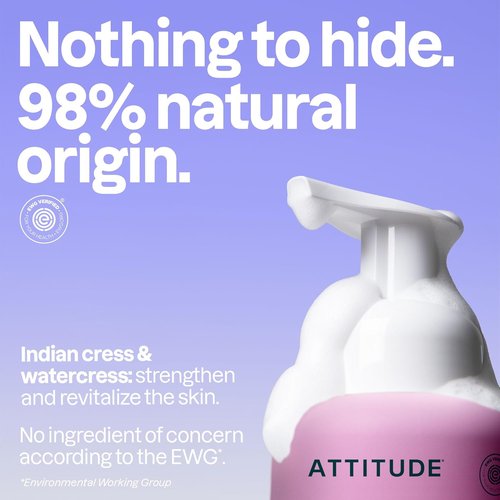 ATTITUDE Foaming Hand Soap - EWG Verified, Vegan & Cruelty-Free, Coconut & Wild Berries, 10 Fl Oz