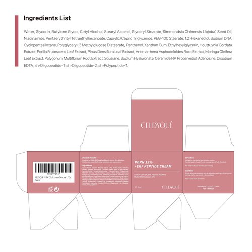CELDYQUE PDRN 120,000 ppm EGF Peptide Cream – Volufiline & Salmon DNA + 12% Phyto PDRN – Post Microneedling Aftercare Anti-Aging Face Cream w/Niacinamide & Hyaluronic Acid 1.7 oz