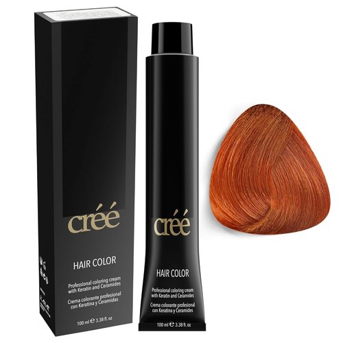 Cree Professional 8.4 Light Copper Blond Permanent Hair Color - Long-Lasting Gray Coverage | 100ml