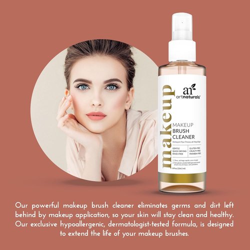 ArtNaturals Makeup Brush Cleaner - Rinse-Free Formula for Effortless Cleaning | 8 fl oz (236 ml)