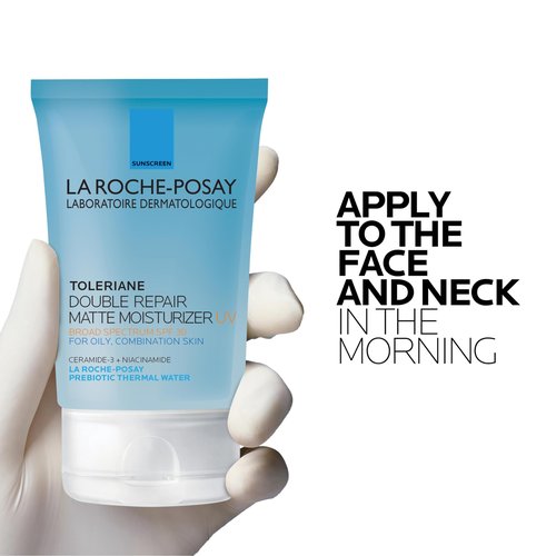 La Roche-Posay Toleriane Double Repair Matte Moisturizer SPF 30, Lightweight Daily Face Moisturizer for Oily Skin & Combination Skin, With Niacinamide & Vitamin B3, Oil Free, Fragrance Free