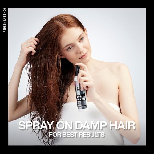 Redken One United Leave-In Conditioner - Multi-Benefit Treatment for All Hair Types, Heat Protectant & Detangler