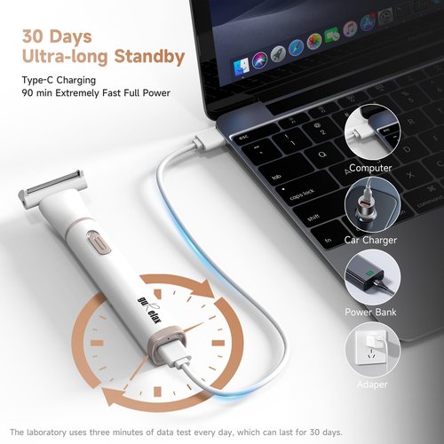 Electric Razors for Women, 4 in 1 Cordless Portable Rechargeable Womens Electric Shaver for Legs Face Eyebrow Nose Pubic Hair Bikini Trimmer, Painless Body Hair Remover by Gurelax