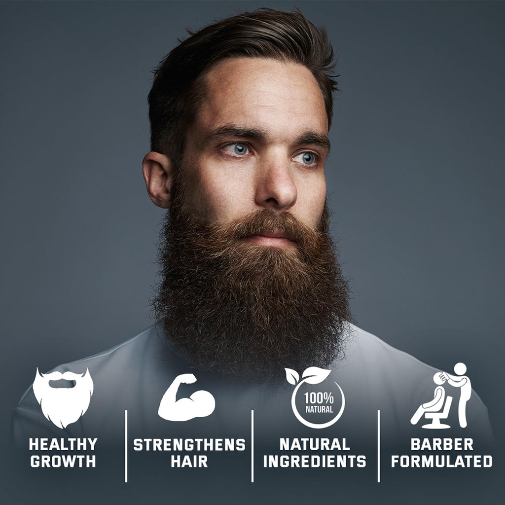Whiskey & Granite Beard Kit for Men – 100% Natural Ingredients (Fresh Mint). Includes beard oil and balm, comb, brush, and scissors.