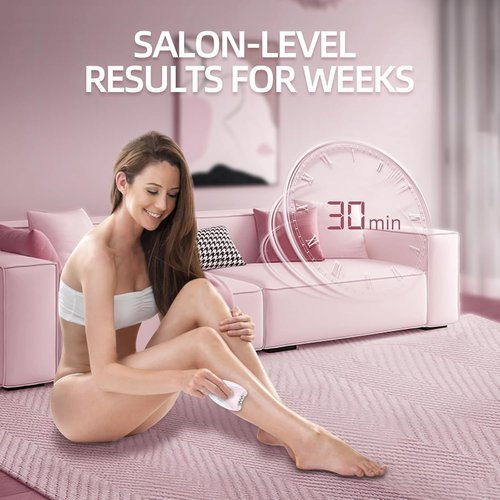 Glabrouse Epilator for Women | 2-Speed Face Trimmer for Smooth Skin | Hair Removal Device for Arms, Legs, Bikini, Armpits