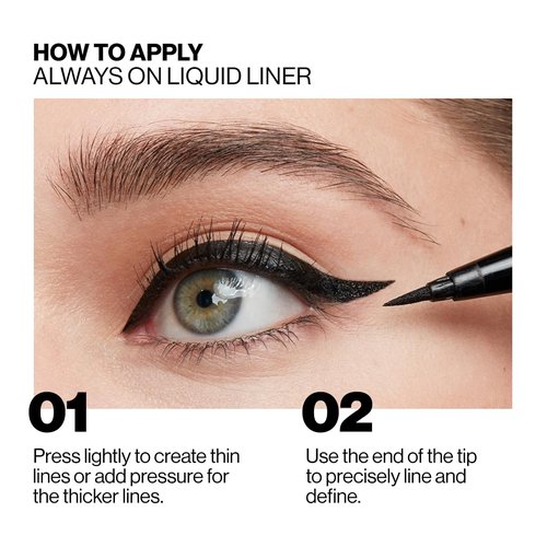 Smashbox Always On Liquid Eye Liner - Long-Lasting Waterproof Formula for Dramatic Precision, Black, 0.02 Ounce