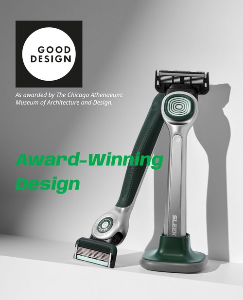 DORCO SLEEK 6 Blade Razor for Men with 7 Cartridges | Men's Cartridge Razors with Razor Handle and Smooth Shaving Blades | Men’s Razors with Multi-Flex Technology