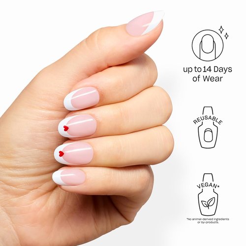 OPI On Point Press On Nails - 30 Count | Short Round, Squoval & Almond Styles | Long Lasting & Reusable