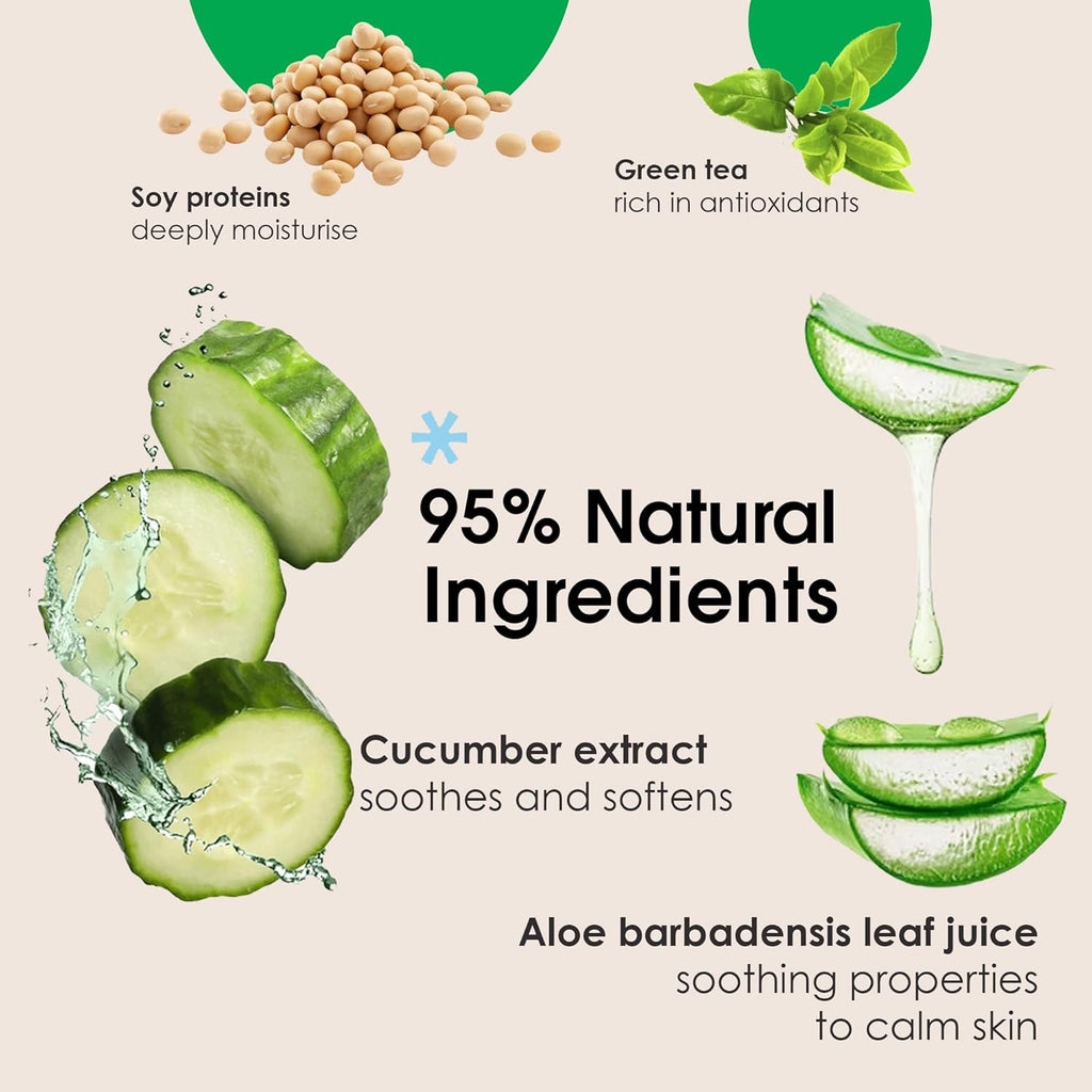 Yes To Cucumbers Daily Gentle Milk Cleanser - Soothing Vegan Face Wash with Cucumber Extract, 6 Fl Oz
