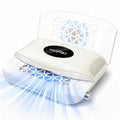 Nail Dust Collector, 14700RPM Foldable Dual-Turbo Fan with 30 Filter Papers for Acrylic Nails Salon & Home - Off White