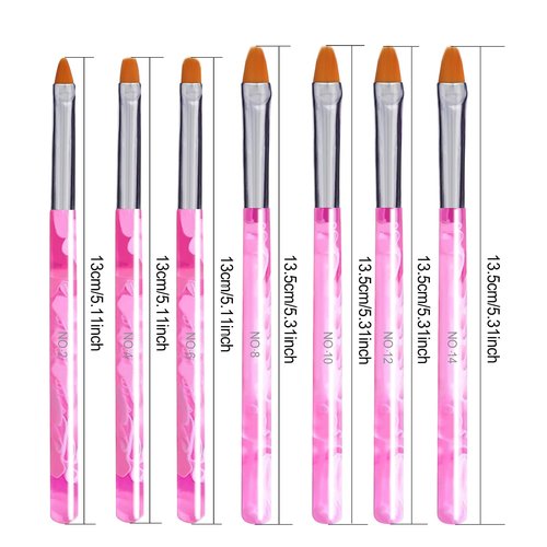 Professional Nail Art Brush Dotting Tools Kit (28pcs Pink)