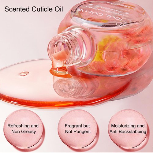 Flowery Scented Cuticle Oil, Infused with Real Flowers, Cuticle Revitalize Oil, Nail Oils For Growth And Strength, Cuticle Remover - Nail Strengthener - Cuticle Softener (0.92 fl.oz, ROSE)