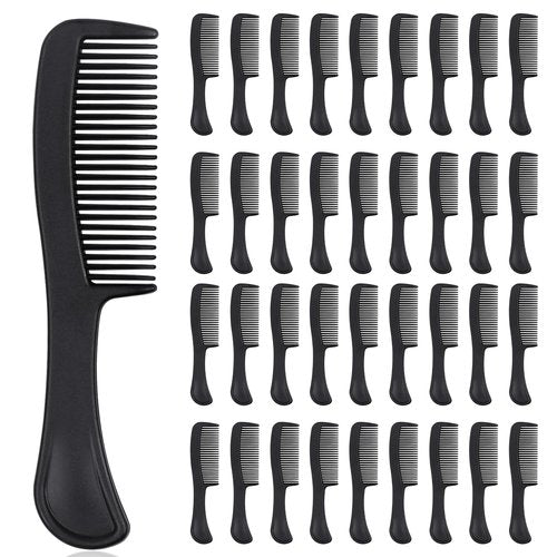 Black Combs in Bulk Individually Wrapped Disposable Comb Plastic Pocket Size Women Men Hair Combs for Home Homeless Hotel Shelter Charity Church Travel Nursing Hair Accessories 5.9 Inch (300 Pack)