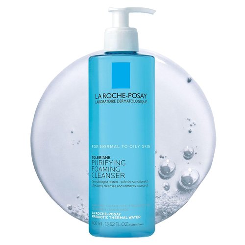 La Roche-Posay Toleriane Purifying Foaming Facial Cleanser - Oil-Free Face Wash with Niacinamide & Ceramides for Sensitive Skin