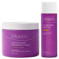 Trilastin Maternity Stretch Mark Prevention Cream & Nourishing Body Oil Bundle | Hypoallergenic Skincare for Moms | 1 Month Supply