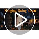 Halloween Outdoor Ghost Swing Decoration with LED Lights & Witch Hat - 5.4FT