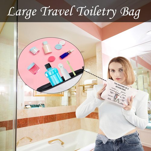 Clever Minds Bichon Frise Lovers Gifts: Anatomy of a Bichon Clever Minds Cosmetic Bags - Mom Travel Toiletry Bags