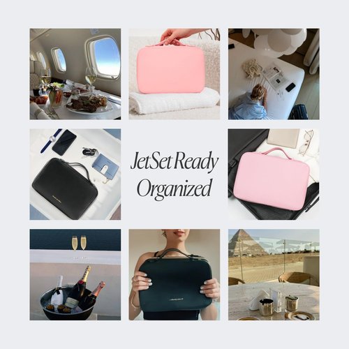 BEAUTYGOODIES Pink Hanging Toiletry Bag for Women, Travel Toiletry Bag for Makeup, Clear Bags for Easy Packing, Bag for Toiletries, Flight Curise Roadtrip Bag to Hold and Hang even at Home.