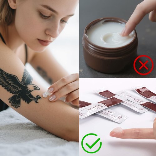 50PCS Tattoo Scar Repair Gel, Professional Tattoo Aftercare Cream Vitamin A&D Enriched Fast-Absorbing Formula for Makeup, Skin Healing, Microblading and Tattoo Recovery Supplies