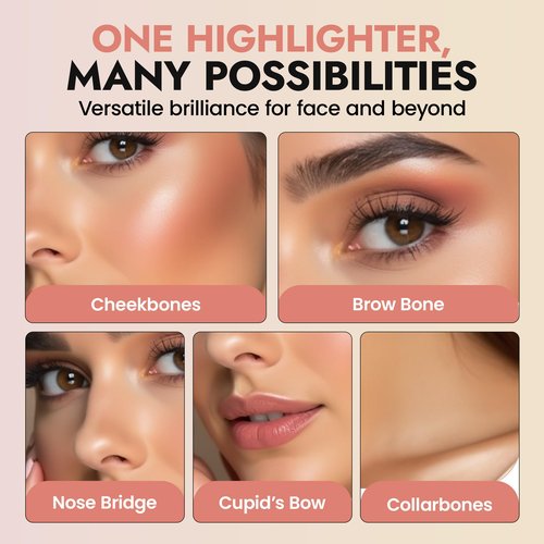 Organic Highlighter Makeup Powder, Diamond Dust - Talc-Free, Lightweight & Vegan Shimmer Highlighter for Radiance on Face, Body & Collarbone - No Paraben, Cruelty-Free, Made in USA