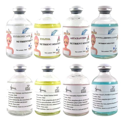 Elitzia Oxygen Facial Machine Oxygen Infusion Device Oxygen Sprayer Facial Nutrient Solution Set SPA Skincare Facial Machine Anti Aging Beauty Salon Machine 1.69fl.oz Per Bottle