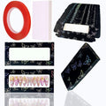 HLQHXWHZT 71 Pcs Empty Press on Nails Packaging Box 35 Pcs White Background Papers and 1 Double Sided Tape, Empty Nail Package Box Set for Press on Nail Business (Black)…