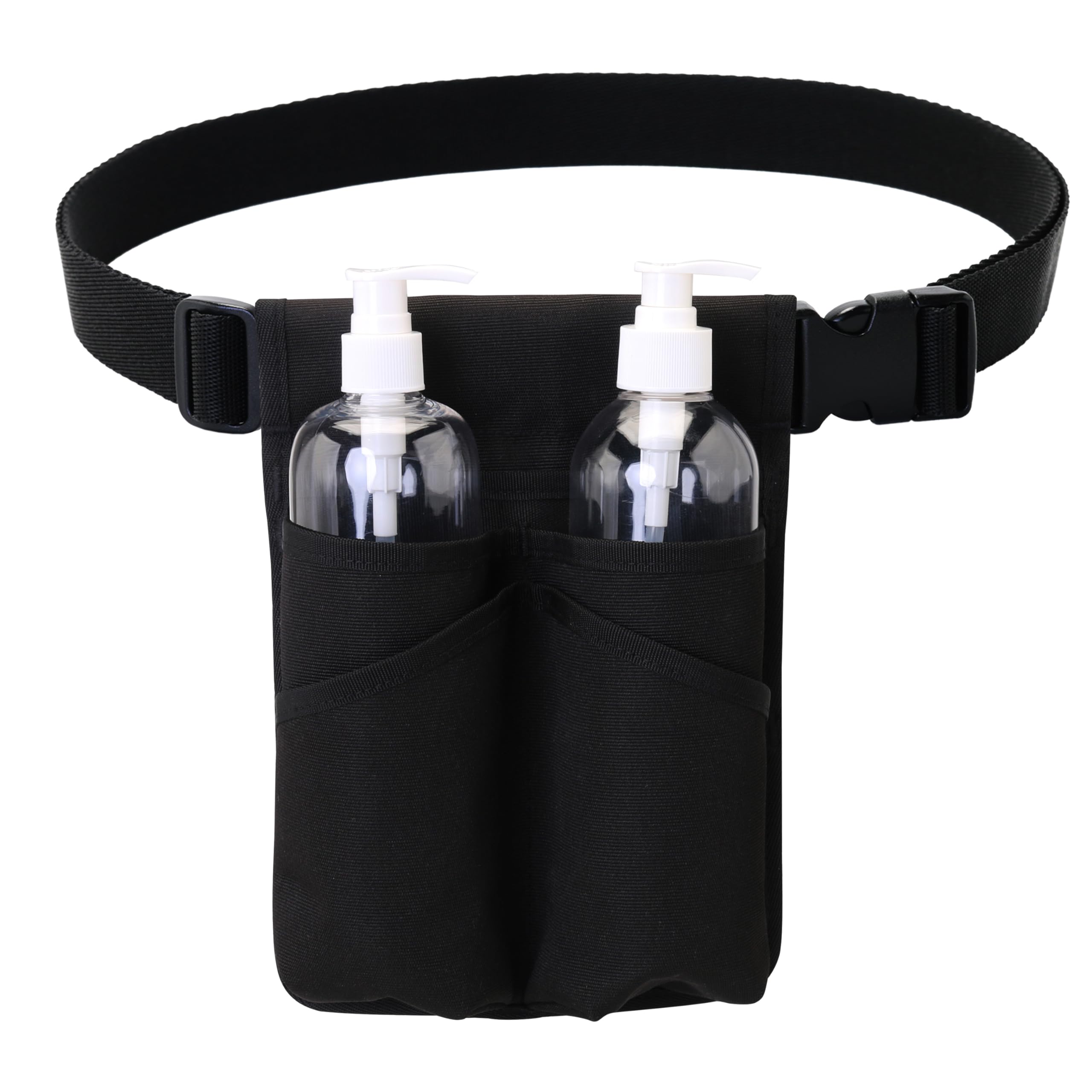 YOURUIMEI Professional Massage Therapist Holster with Adjustable Belt, Massage Bottle Bag, Massage Lotion Holster,Black(YR-XJ-2KD)