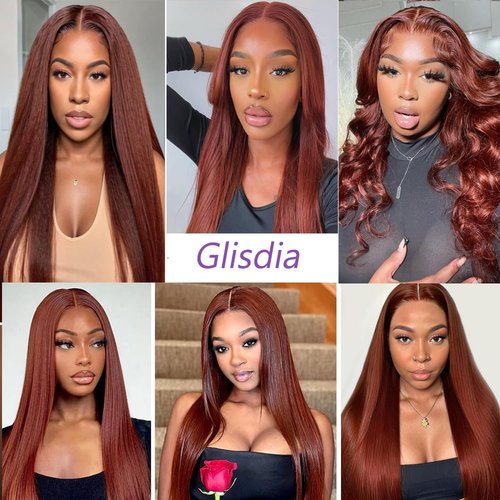 4x4 Straight 20 Inch Closure Transparent 44 Swiss Lace Closure Human Hair Only 12A 100% Unprocessed Brazilian Virgin Remy 150% Density Free Part Pre Plucked With Baby Hair Reddish Brown Color