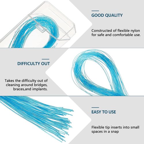 Floss Threaders Dental Floss Threader for Braces Bridges 400PCS(4Pack)