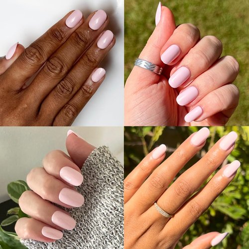 Olive & June Press-On Nails - Classic Super Stick | No Glue Needed | 32 Tabs in 16 Sizes | Non-Toxic, 7-Day Wear | Spring Flowers & Gelato Pink