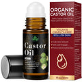 Organic Castor Oil Roll on – 100% Pure & Cold Pressed Organic Castor Oil for Face, Body, Hexane Free, Glass Bottle – Hair & Eyelashes Growth, Moisturize Skin, 1fl oz