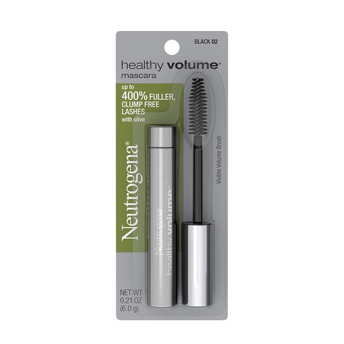 Neutrogena Healthy Volume Mascara - Volumizing & Conditioning with Olive Oil | Black 02, 0.21 oz (Pack of 2)