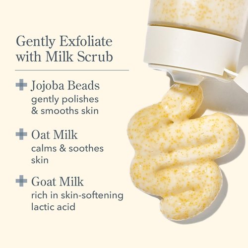 Beekman 1802 Exfoliating Face Wash - Gentle Pore Minimizing Cleanser with Jojoba Beads | 6 Fl Oz