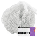 African Net Sponge, Exfoliating Body Scrubber for Cleansing & Gentle Exfoliation, Stretchable Bath Sponge for Hard-to-Reach Areas, African Body Care Daily Use Shower Essentials, with 1 Soap Saver Bag