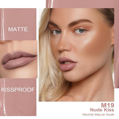 Oulac Matte Liquid Lipstick - Long-Lasting Pink Nude Lip Stain | Waterproof, Creamy Formula with Vitamin E, Vegan