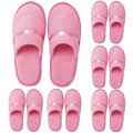 6/10/12 pairs Spa Slippers for Guests, Washable Reusable Disposable Slippers for Women Men, Jacquard Fleece Closed-Toe Design for Hotel, Bathroom, Bedroom, Wedding, Travel, SPA Bulk Slippers for Guest Use