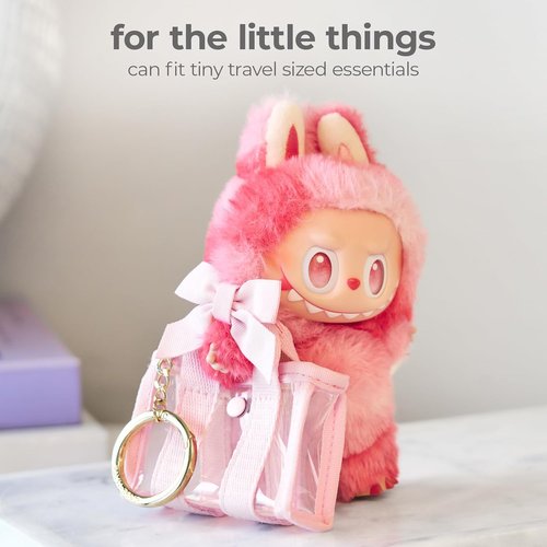 Case-Mate Jelly Tote Bag Keychain - Adorable Charm for Handbags, Backpacks & Keys | Cute Labubu Design