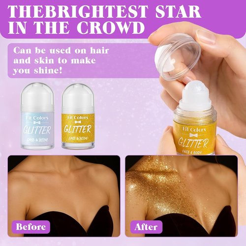 Skiennix Body Glitter Gel - Holographic Mermaid Sequins Liquid Eyeshadow | Sparkling Pink 1 oz