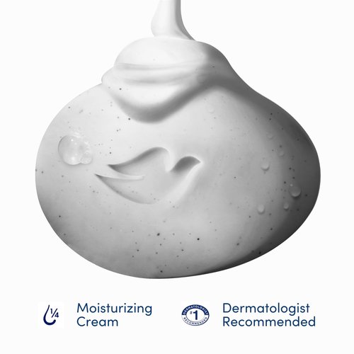 Dove Beauty Bar Soap 6 Bars Deep Exfoliating Charcoal Powder & Glycerin, for Softer, Smoother Skin, Scrubs Away Impurities 3.75 oz