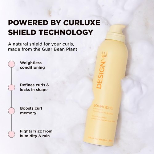 Design.Me BOUNCE.ME Curl Mousse - Lightweight Curl Defining Formula for Wavy & Curly Hair | Frizz Control & Humidity Resistant