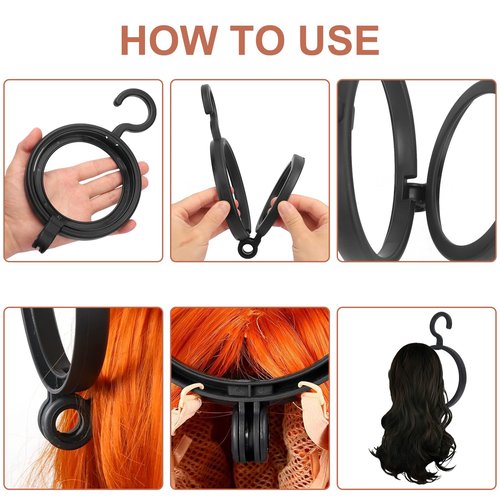 KUKLIPJIM 20-Pack Wig Hanger & Storage Solution, Versatile Stand for Multiple Wig Organization & Display - Portable Wig Holder