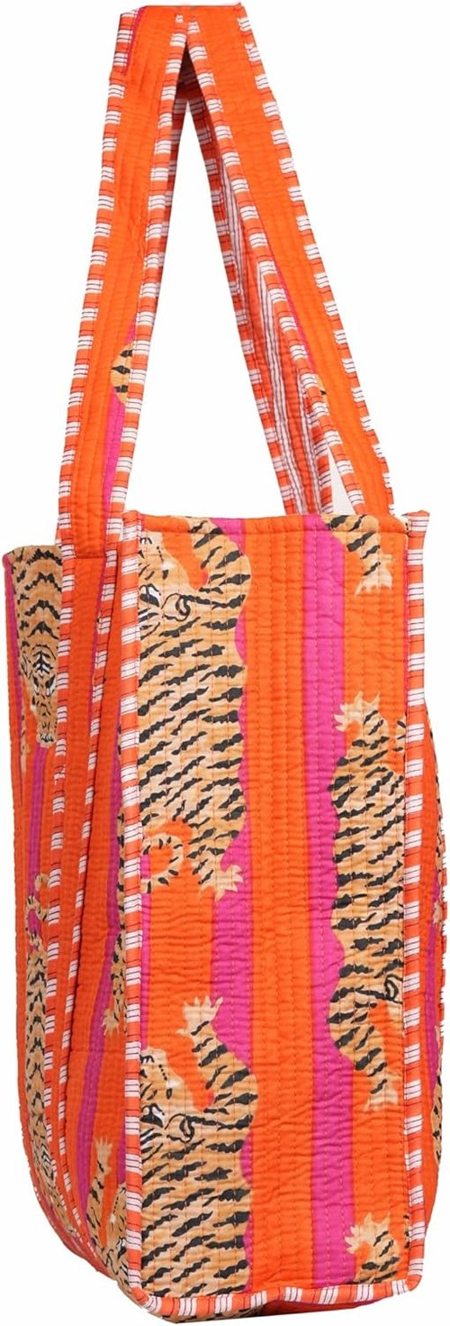 INDACORIFY Cotton Tote Bag - Handmade Ethnic Design for Women | Stylish Shopping & Daily Use
