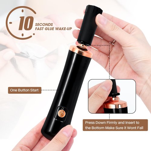 Glue Shaker for Eyelash Extensions, BUCICE Electric Nail Lacquer Shaker, Electric Shaker Time Saving Handsfree Tool Glue Nails Polish