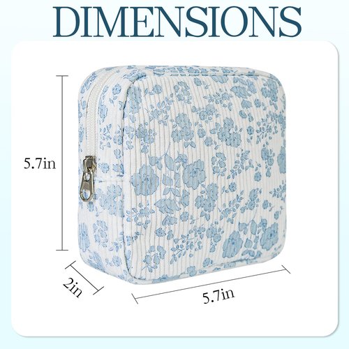 AMZMA Small Pouches for Purse Cute Mini Cosmetic Bag with Zipper Aesthetic Corduroy Makeup Bags Toiletry Bag