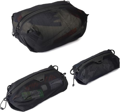 Peak Design Ultralight Packing Cube Bundle - Black Stretchy Mesh Travel Organizers | Zippered, Multiple Sizes