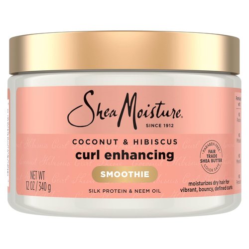 SheaMoisture Curl Enhancing Cream - Coconut & Hibiscus for Thick, Curly Hair | 12 oz, Sulfate & Paraben Free