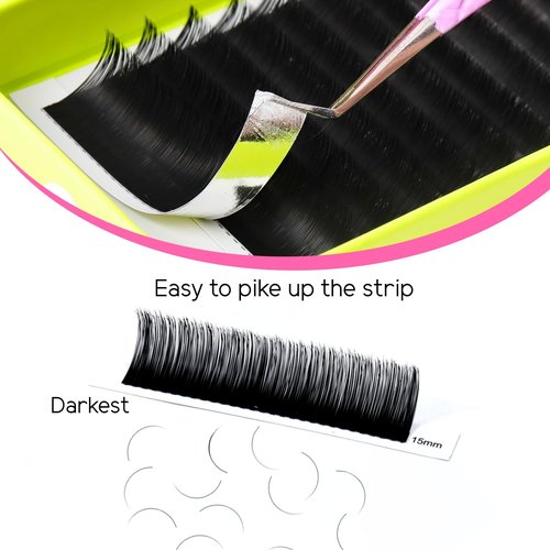TDANCE Cashmere Lash Extensions Super Matte Black Volume Lash Extension C CC D DD B J L Curl 0.03-0.2mm Thickness Classic Lash Extensions Eyelash Extensions Professional Salon Use(0.05-DD,8-15 mm)