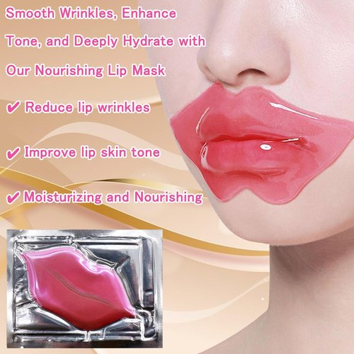 TIRDET 40 Pairs Eye Mask & Lip Mask, 24K Gold Gel Crystal Collagen Under Eye Patches for Dark Circles, Wrinkles and Fine Lines, Bachelorette Party Favors Adults Accessories, Galentines Day Gifts